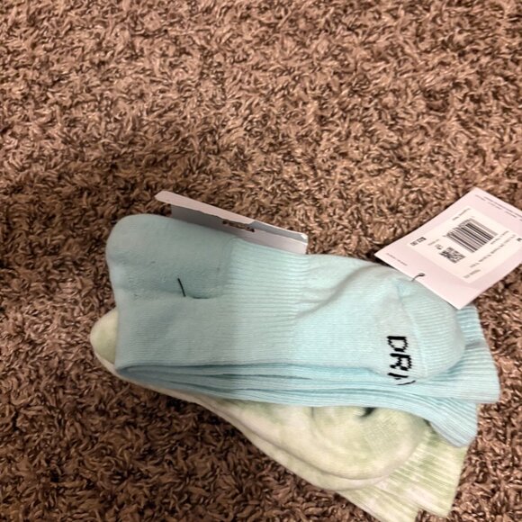 Nike Everday Plus Crew Socks 2 Pack Women's Size 6-10 Blue Green NEW Open Box - Picture 2 of 3
